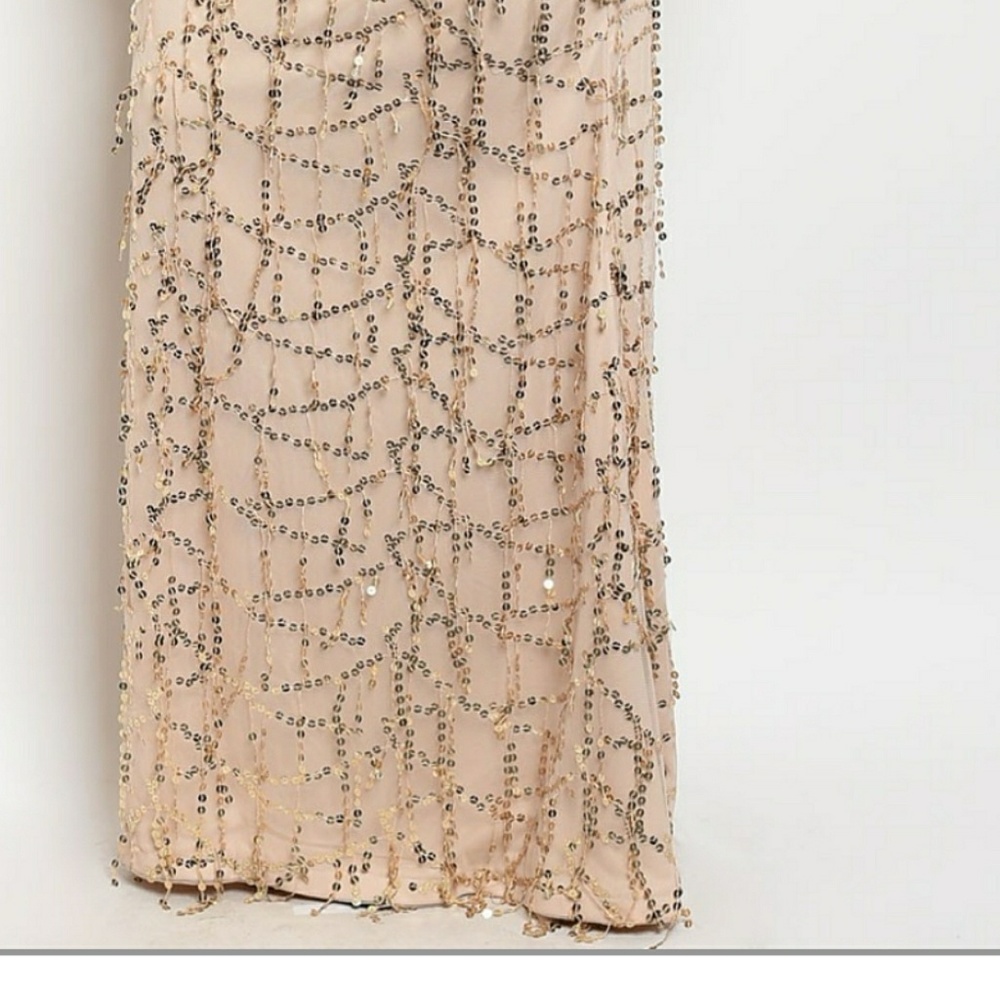 Dress NUDE WITH SEQUINS PLUS SIZE - Picture 5 of 5